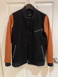 All Saints Wool and Leather Jacket