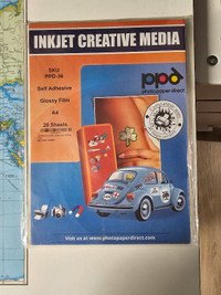 Inkjet creative media sticker paper