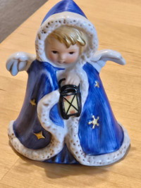 Vintage Goebel Blue Christmas Angel Figurine