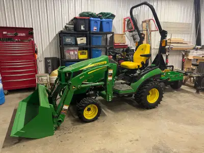 Very good condition. Stored inside. H120 loader with quick connect factory ordered with unit. Used p...
