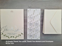 35 new wedding blank thank you cards 