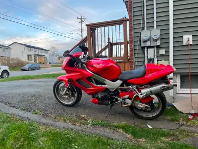 Asking $4250 obo ask for Jim 2000 Honda VTF1000 Firestorm MVI till may 2027 New Rear tire last year...