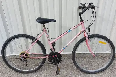 SUPERCYCLE = CANADIAN QUALITY BICYCLES 20 inch STEP-THROUGH FRAME (great pink colour... easy to see...