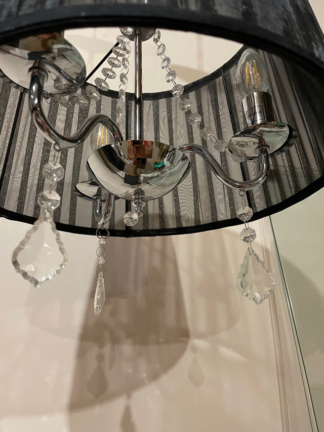 Black mini crystal chandelier in Indoor Lighting & Fans in Mississauga / Peel Region - Image 2