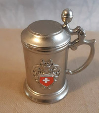 Miniature 2" Silver Switzerland Stein