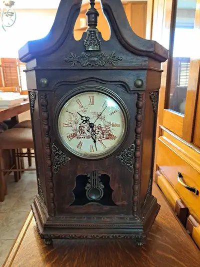 wooden table clock , View more