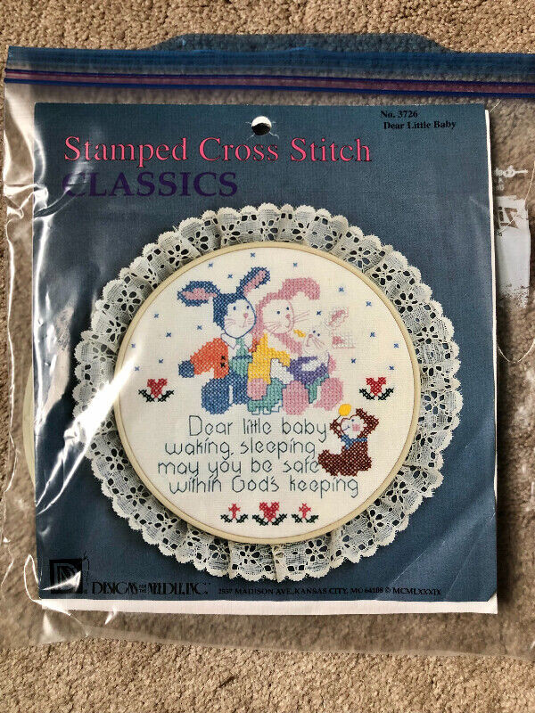 Vintage Stamped Cross Stitch Kit-“Dear Little Baby”(Brampton) in Hobbies & Crafts in Mississauga / Peel Region