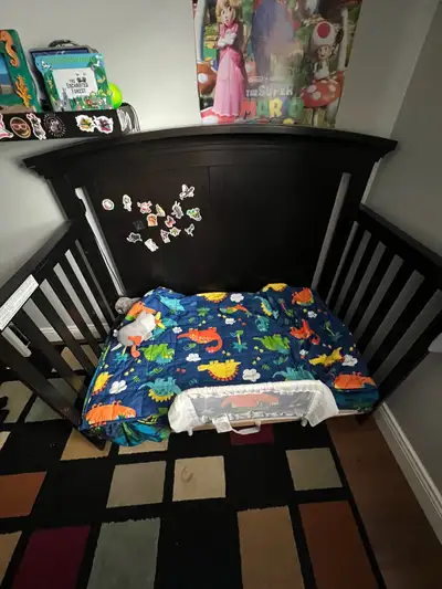 Convertible Crib with mattress and change table with pad, View more