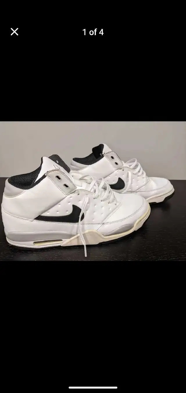 Nike Air Flight Classic Men Size 12 Sneaker ShoesWhite Grey  in Men's Shoes in Oshawa / Durham Region - Image 2