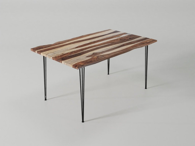 Table de cuisine en bois de rose naturel massif 55"L x 36"W dans Mobilier de salle à manger et cuisine  à Longueuil/Rive Sud - Image 3