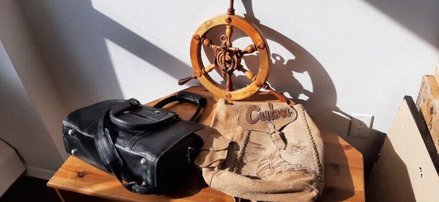Cuba (Antique Piece/Leather Bag) & Leather Bag (**Donated**) in Arts & Collectibles in Mississauga / Peel Region - Image 2