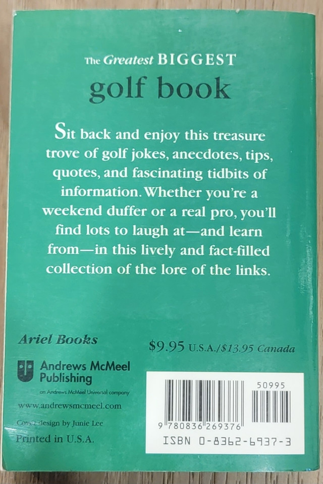 Golf Book in Non-fiction in Kitchener / Waterloo - Image 2