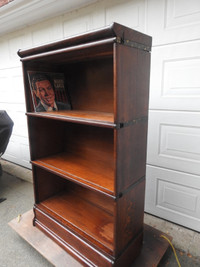 antique oak barrister bookcase oversized tall and deep sections