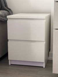 MALM 2-drawer chest, white