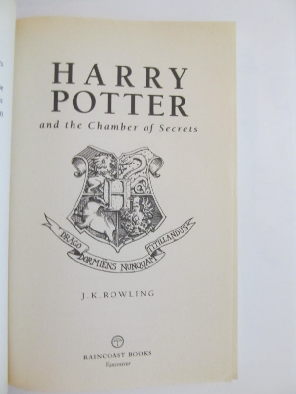 HARRY POTTER and the Chamber of Secrets – 2000 SC 1st ed, 2nd Pr in Children & Young Adult in City of Halifax - Image 2