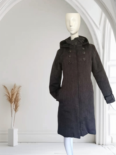 Merrell Dark Gray Hooded Trench Coat S, View more