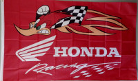 Honda Racing Flag with header and brass Grommets - 3' x 5' - New