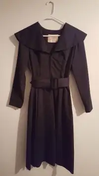 Vintage Original Junior Vogue New York A-Line Black Dress–SZ XS