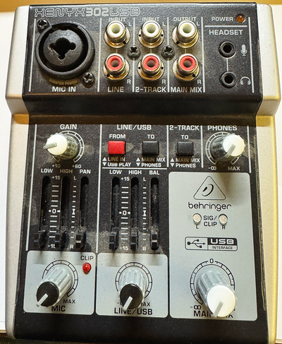 Behringer Xenyx 302USB Mixer & USB Audio Interface – $40, View more