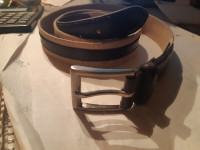 Eddie Bauer Canvas And Leather Belt Made In England New Mens