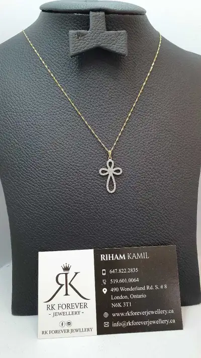 10k yellow gold chain & pendant # 412_11, View more
