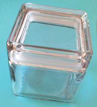 Small Square Glass Canister