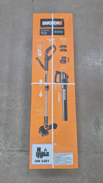 WORX WG928 20V Trimmer and Blower Combo, View more