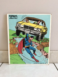 VINTAGE 1976 SUPERMAN’S RESCUE PLAYSKOOL FRAME TRAY PUZZLE TOY