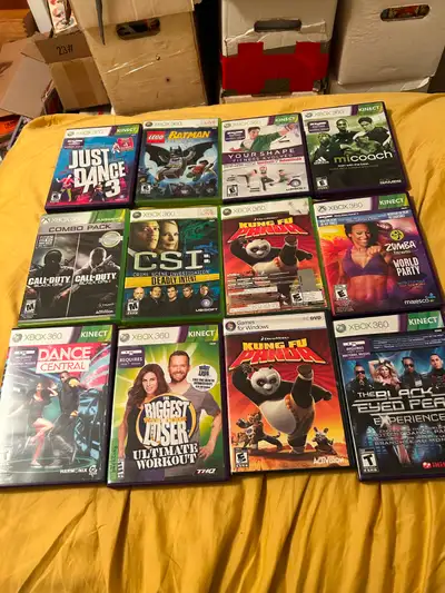 11 XBOX GAMES, 3 PS2 GAMES AND 1 ACTIVISION GAME FOR THE PC. THE CALL OF DUTY COMBO PACK ONLY HAS BL...