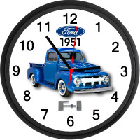 1951 Ford F1 Pickup Custom Wall Clock - New Classic Pickup Truck