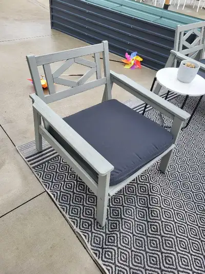 Outdoor Chairs - IKEA Bondholmen Grey, View more