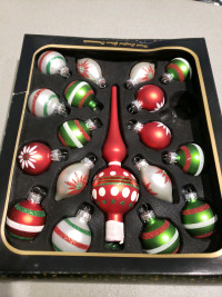 Blown Glass Hand Crafted Christmas Ornaments Miniature