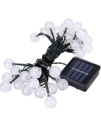 Solar Globe Fairy String Lights,20ft 30 LED Crystal Ball Waterpr