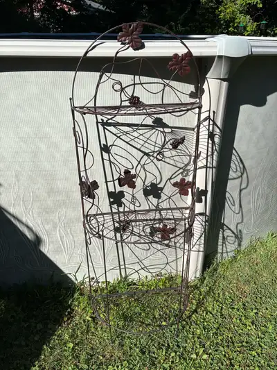 support à plantes étagères en fer forger pliable de jardin , View more