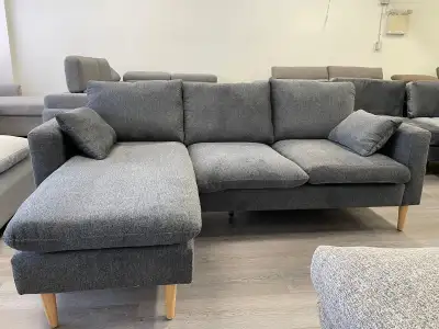 Sectional Sofa Black color For Sale. (Reversible Chaise), View more
