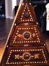 PYRAMID chest of drawers INLAID MOTHER of PEARL rare UNIQUE