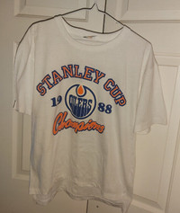 Very Rare 1988 Edmonton Oilers champions Softwear t shirt