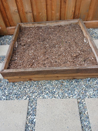 Raised garden or flower beds with soil. Free