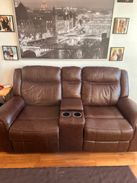 BarcaLounger 2-seater couch with centre console