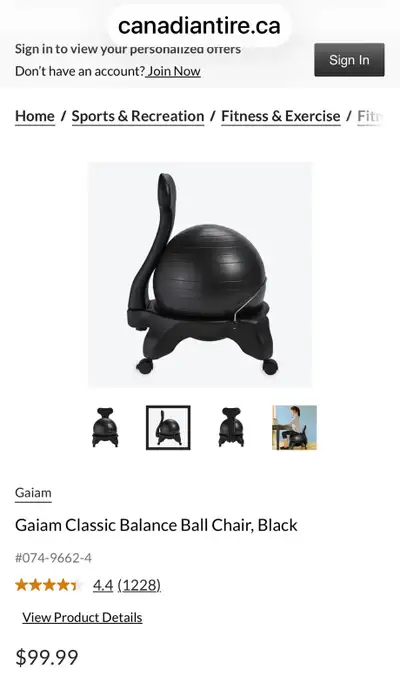 Gaiam Ball Chair, View more