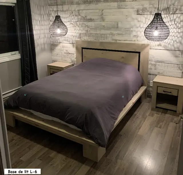 Base de lit en bois massif in Beds & Mattresses in City of Montréal - Image 6