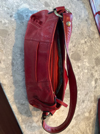  Red leather purse 