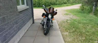 2004 Yamaha xvs1100 v-star. V twin, hypercharger kit, oil relocation kit. Mustang driver and passeng...