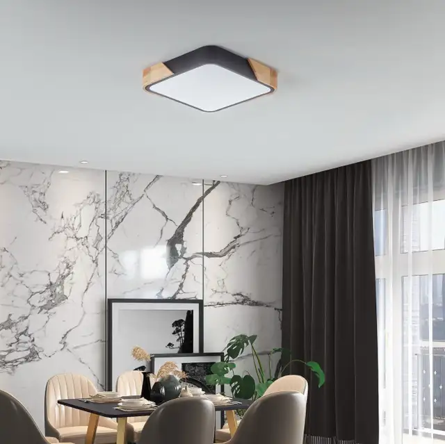 Modern LED Ceiling Light Dimmabl Flush Mount with Remote 40x40cm in Indoor Lighting & Fans in Hamilton - Image 10