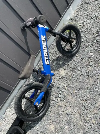 strider balance bike and base, View more