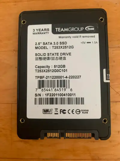 512GB 2.5 inch SATA III SSD, View more