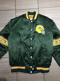 nfl vintage satin green bay packers bomber jacket official merch