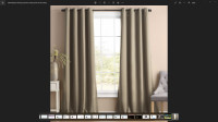 NEW Blackout Curtains 104x84. Insulating. Taupe, White, Silver