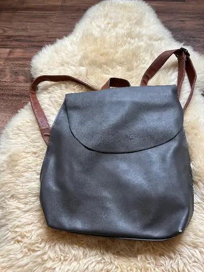 Roots leather backpack, View more