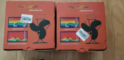 MAGICLULU 2pcs 4 Fireplace Stove Fan 4 Vane Heat Powered Home Fireplace Fan Silent Operation Efficie...